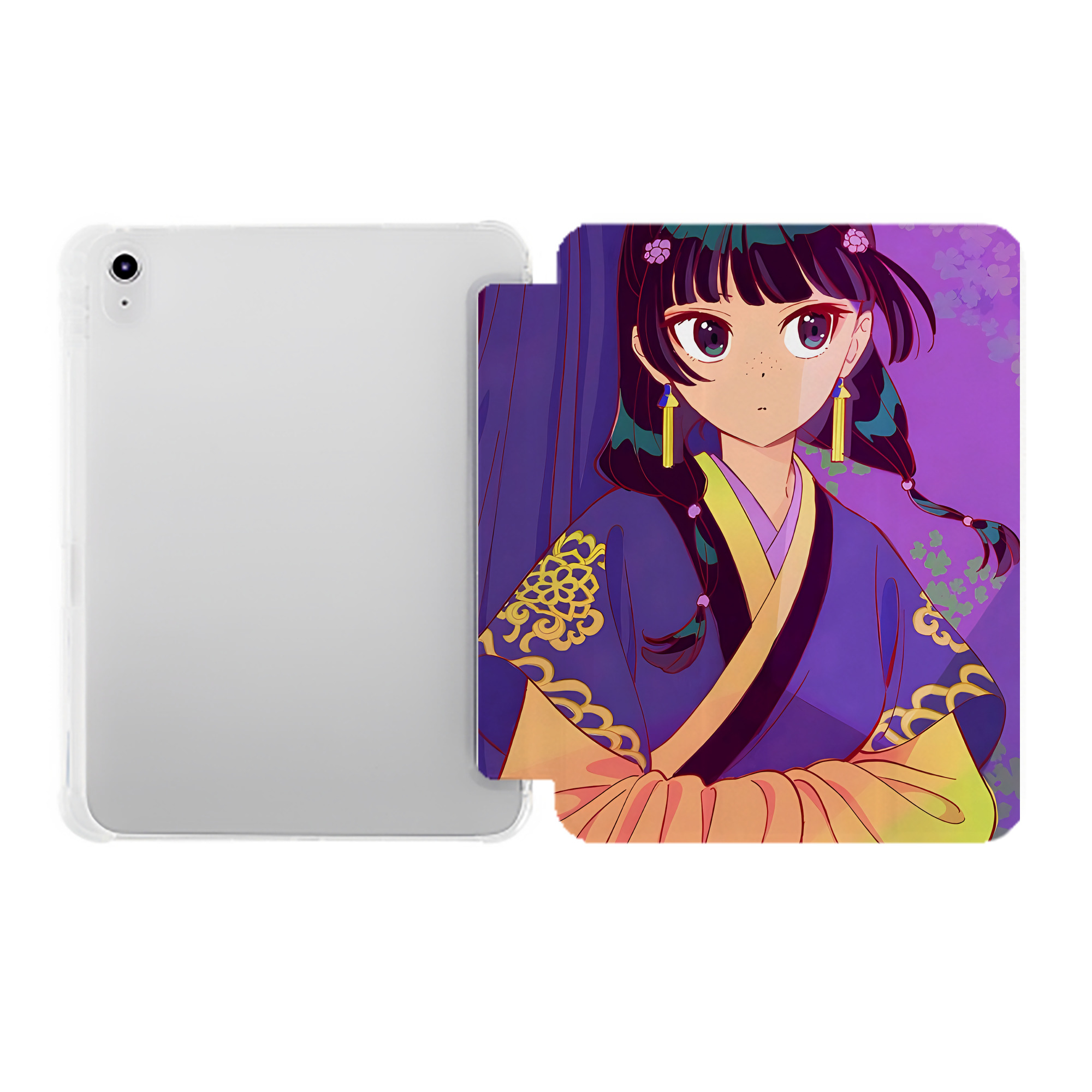 （画像用） 薬屋のひとりごと The Apothecary Diaries IPad ケース ペン収納付き 三つ折りスタンド PUレザー×シリコン 対応機種9.5/10.5/10.9インチ